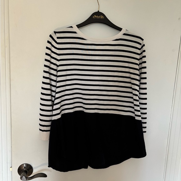 COS Tops - COS Navy and White Striped Blouse